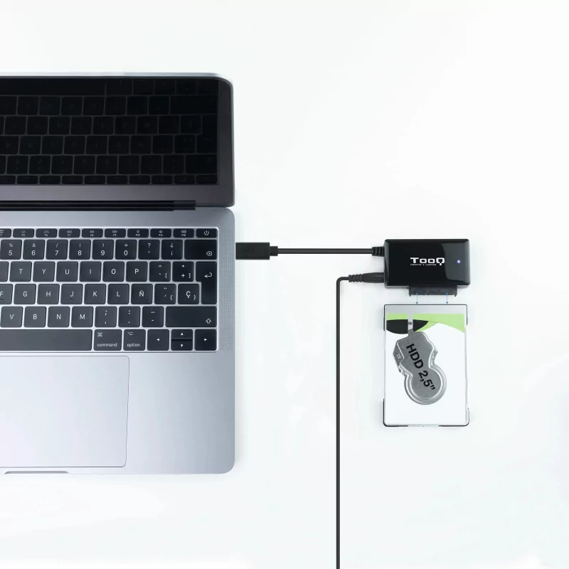 Kontrolsat - TooQ Hard Drive Adapter - USB-C - 2.5" - 3.5" - TQHDA-02C