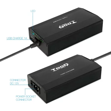 Kontrolsat - Carregador para Portátil TooQ - TQLC-100BS01M Kontrolsat - Carregador para Portátil TooQ - TQLC-100BS01M