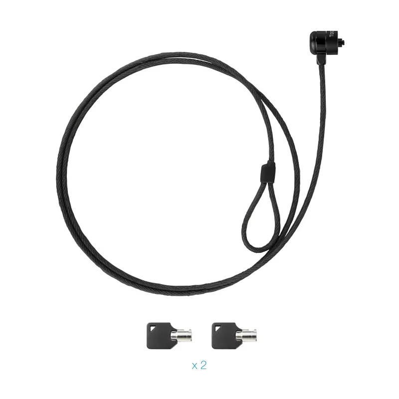 Kontrolsat - TooQ Security Cable with Key - 1.5M - Gray - TQCLKC0025-G