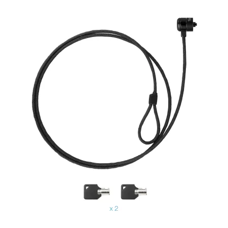Kontrolsat - TooQ Security Cable with Key - 1.5M - Gray - TQCLKC0025-G Kontrolsat - TooQ Security Cable with Key - 1.5M - Gray - TQCLKC0025-G