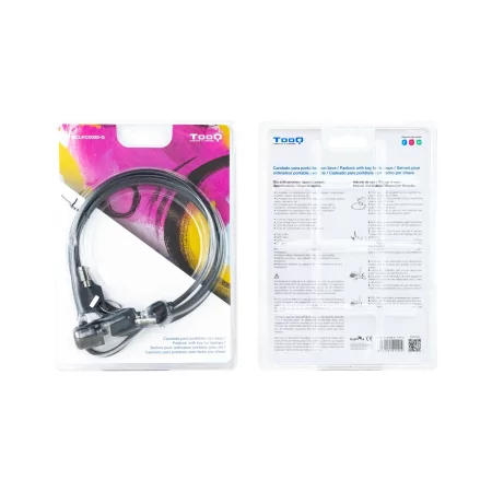 Kontrolsat - TooQ Security Cable with Key - 1.5M - Gray - TQCLKC0025-G Kontrolsat - TooQ Security Cable with Key - 1.5M - Gray - TQCLKC0025-G