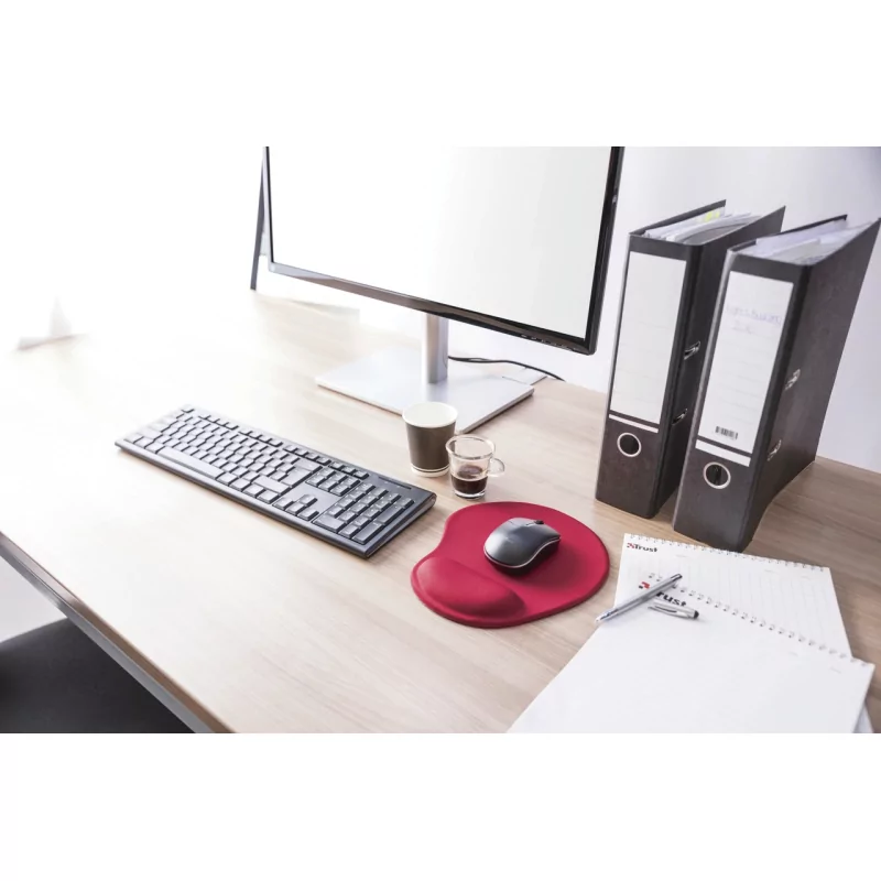Kontrolsat - Trust Mouse Pad - w/ Wrist Support - Bigfoot - Red - 20429