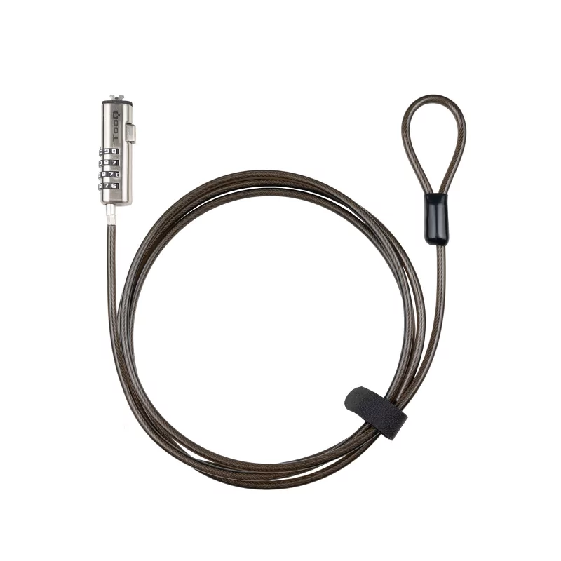 Kontrolsat - TooQ Security Cable - For Laptop - 1.5M - Dark Gray - TQCLKC0035-G