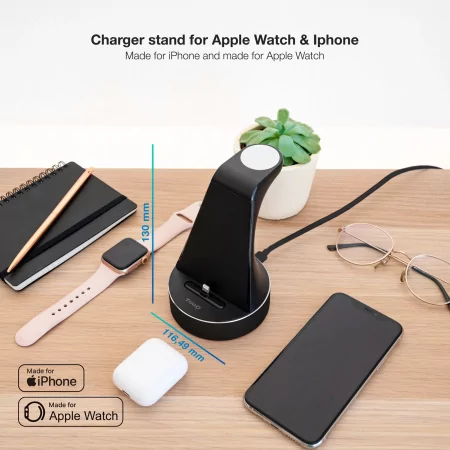 Kontrolsat - TooQ Dock - Wireless Charging - Black - TQCD02L