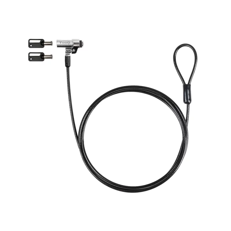Kontrolsat - TooQ Security Cable - With Key - For Laptop Computer - 1.5M - TQCLKC0045-G