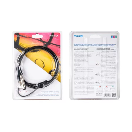 Kontrolsat - TooQ Security Cable - With Key - For Laptop Computer - 1.5M - TQCLKC0045-G