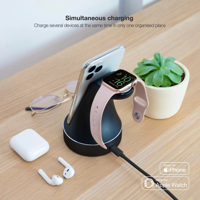 Kontrolsat - TooQ Dock - Wireless Charging - Black - TQCD02L