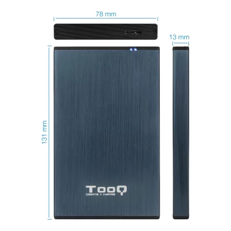 Kontrolsat - TooQ External Box - For Hard Drives - 2.5" - UBS 2.0 - Blue - TQE-2527PB Kontrolsat - TooQ External Box - For Hard Drives - 2.5" - UBS 2.0 - Blue - TQE-2527PB