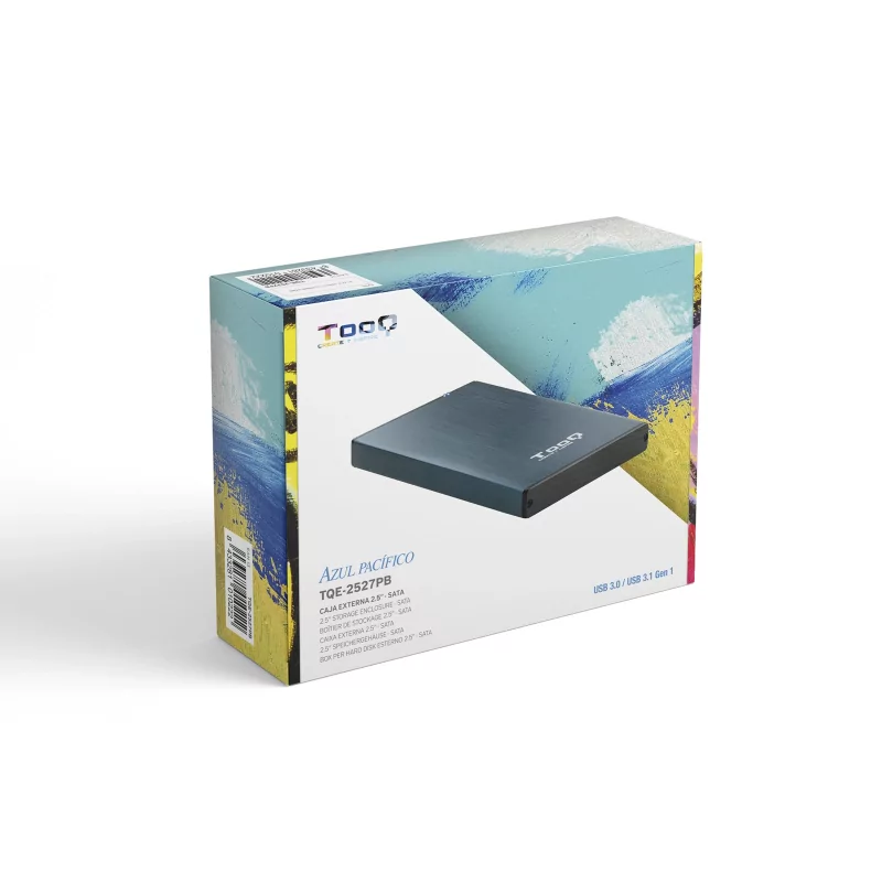 Kontrolsat - TooQ External Box - For Hard Drives - 2.5" - UBS 2.0 - Blue - TQE-2527PB
