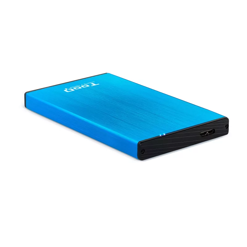 Kontrolsat - Caixa Externa 2,5" SATA TooQ - Azul Alumínio USB3.1 - TQE-2527BL