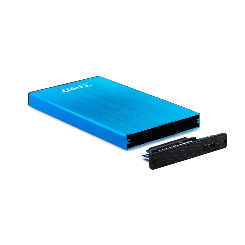 Kontrolsat - Caixa Externa 2,5" SATA TooQ - Azul Alumínio USB3.1 - TQE-2527BL