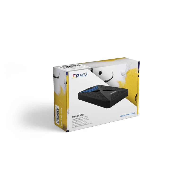 Kontrolsat - TooQ External Box - 2.5" SATA - Gaming Blue LED - USB3.1 - TQE-2550L