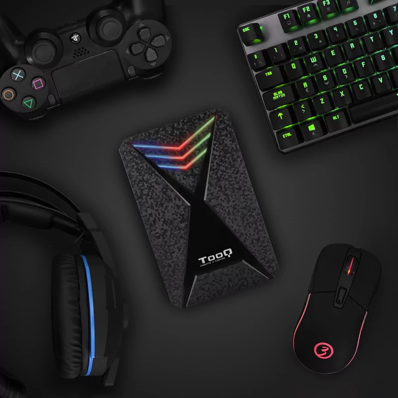 Kontrolsat - External Box 2.5" SATA TooQ - Gaming RGB USB3.1 - TQE-2550