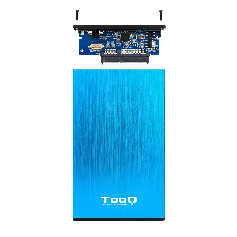 Kontrolsat - Caixa Externa 2,5" SATA TooQ - Azul Alumínio USB3.1 - TQE-2527BL