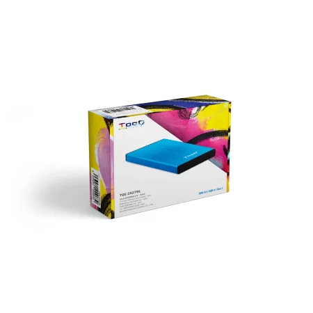 Kontrolsat - Caixa Externa 2,5" SATA TooQ - Azul Alumínio USB3.1 - TQE-2527BL