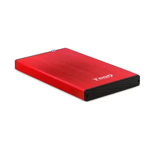 Kontrolsat - TooQ External Box - For 2.5" Discs - HDD/SSD - Red - TQE-2527R