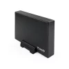 Caixa Externa TooQ - P/ Discos Rígidos - 3.5" - SATA I/II/III - USB 3.0 - Negro - TQE-3527B