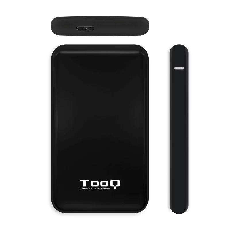Kontrolsat - TooQ External Box - For Hard Drives - 2.5" - SATA I/II/III - USB 3.1 - Black - TQE-2528B