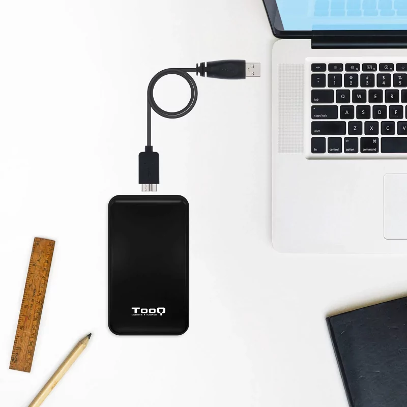 Kontrolsat - TooQ External Box - For Hard Drives - 2.5" - SATA I/II/III - USB 3.1 - Black - TQE-2528B