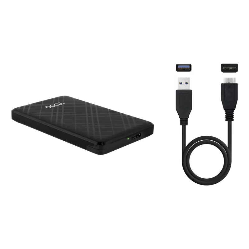 Kontrolsat - TooQ External Box - For Discs - 2.5" - HDD/SSD - Black - TQE-2500B