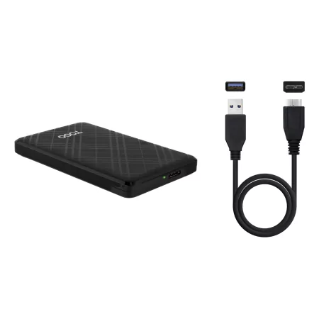Kontrolsat - TooQ External Box - For Discs - 2.5" - HDD/SSD - Black - TQE-2500B