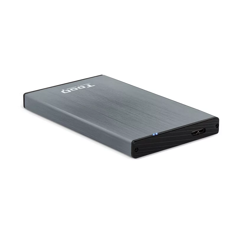 Kontrolsat - Caixa Externa TooQ - P/ Discos - 2,5" - HDD/SSD - Cinza - TQE-2527G
