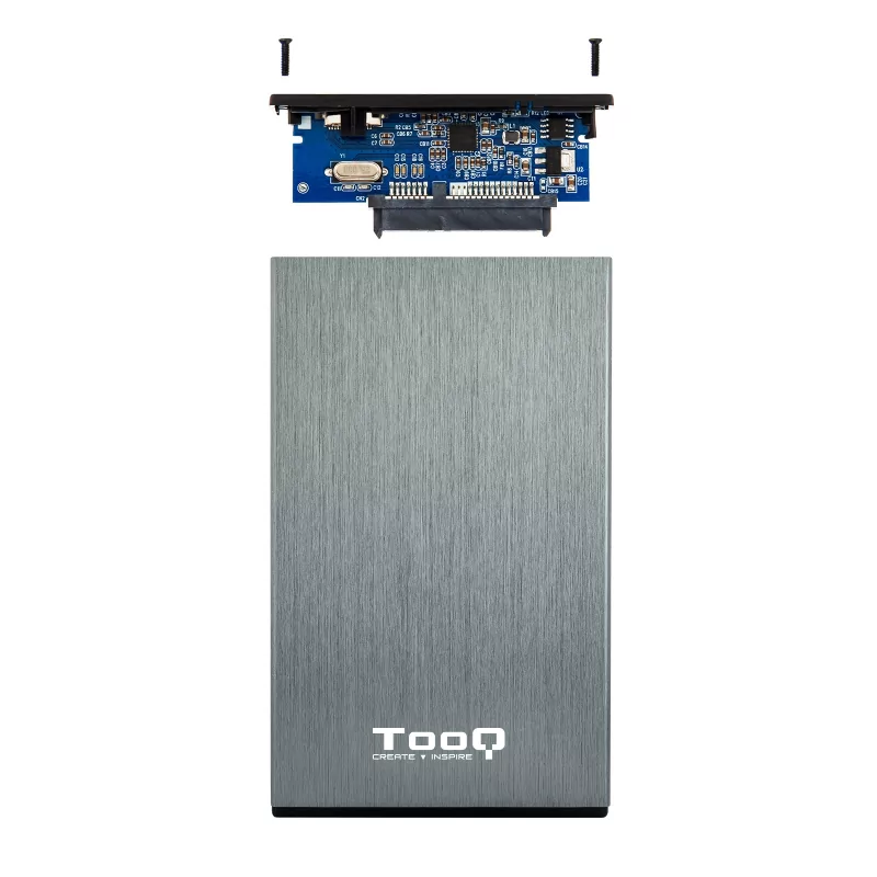 Kontrolsat - Caixa Externa TooQ - P/ Discos - 2,5" - HDD/SSD - Cinza - TQE-2527G