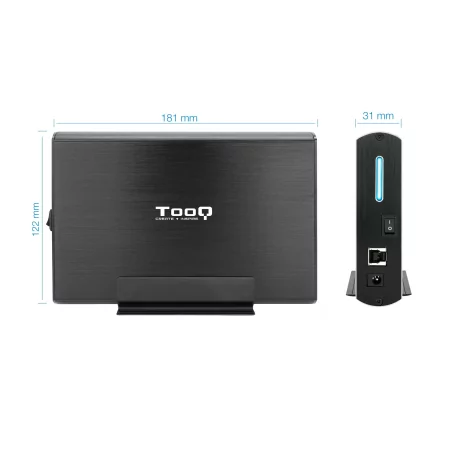 Kontrolsat - TooQ External Box - For Hard Drives - 3.5" - SATA - Black - TQE-3531B