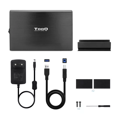 Kontrolsat - TooQ External Box - For Hard Drives - 3.5" - SATA - Black - TQE-3531B