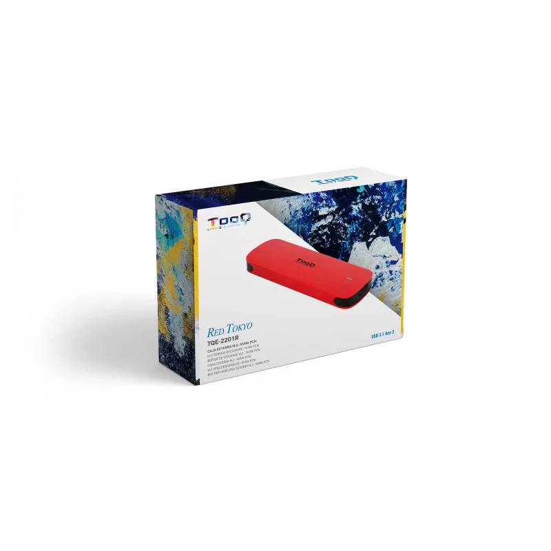 Kontrolsat - TooQ External Enclosure - SSD - Red - TQE-2201R