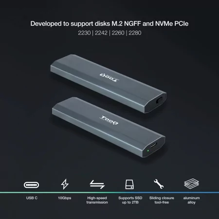 Kontrolsat - TooQ External Box - Gray - TQE-2223G