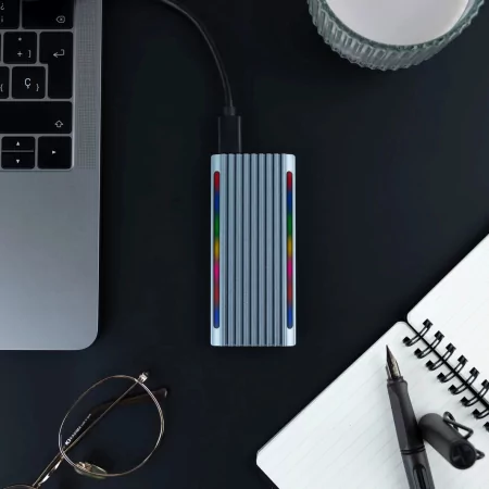 Kontrolsat - TooQ External Enclosure - SSD - RGB / Gray - TQE-2221G