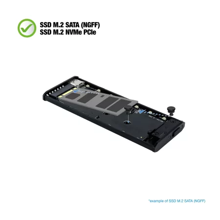 Kontrolsat - TooQ External Box - SSD - RGB - Black - TQE-2222B Kontrolsat - TooQ External Box - SSD - RGB - Black - TQE-2222B