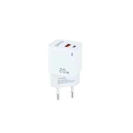Kontrolsat - Carregador de Parede TooQ - USB-C/PD + USB-A/QC - 20W - Branco - TQWC-QCPD20WT Kontrolsat - Carregador de Parede TooQ - USB-C/PD + USB-A/QC - 20W - Branco - TQWC-QCPD20WT