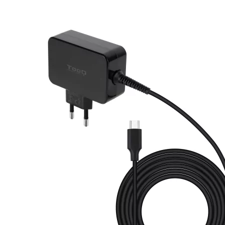 Kontrolsat - TooQ USB-C Charger - 65W - For Laptop - Black - TQLC-USBCGAN65PD
