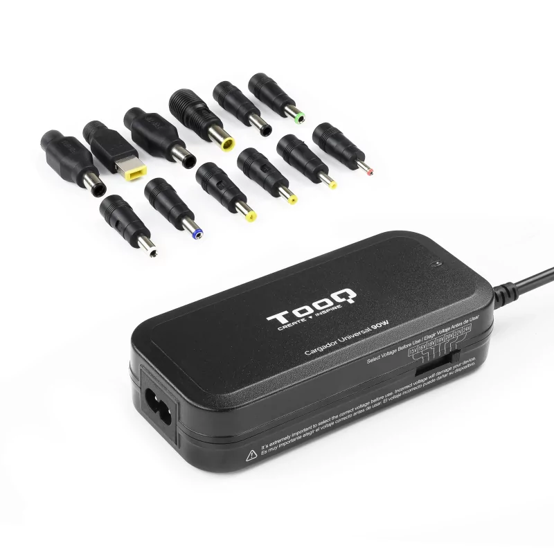 Kontrolsat - Carregador TooQ - P/ Portátil - Universal - 90W - USB 2.0 - TQLC-90BS02M