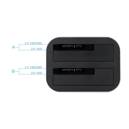 Kontrolsat - TooQ SATA Docking Station - 2.5/3.5" - USB 3.0/3.1 - TQDS-805G