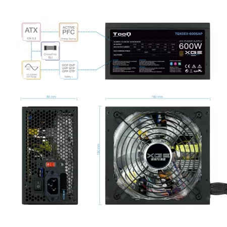 Kontrolsat - Fonte de Alimentação Xtreme Gaming TooQ - Energy II - 600W - C/ LED - TQXGEII-600SAP Kontrolsat - Fonte de Alimentação Xtreme Gaming TooQ - Energy II - 600W - C/ LED - TQXGEII-600SAP