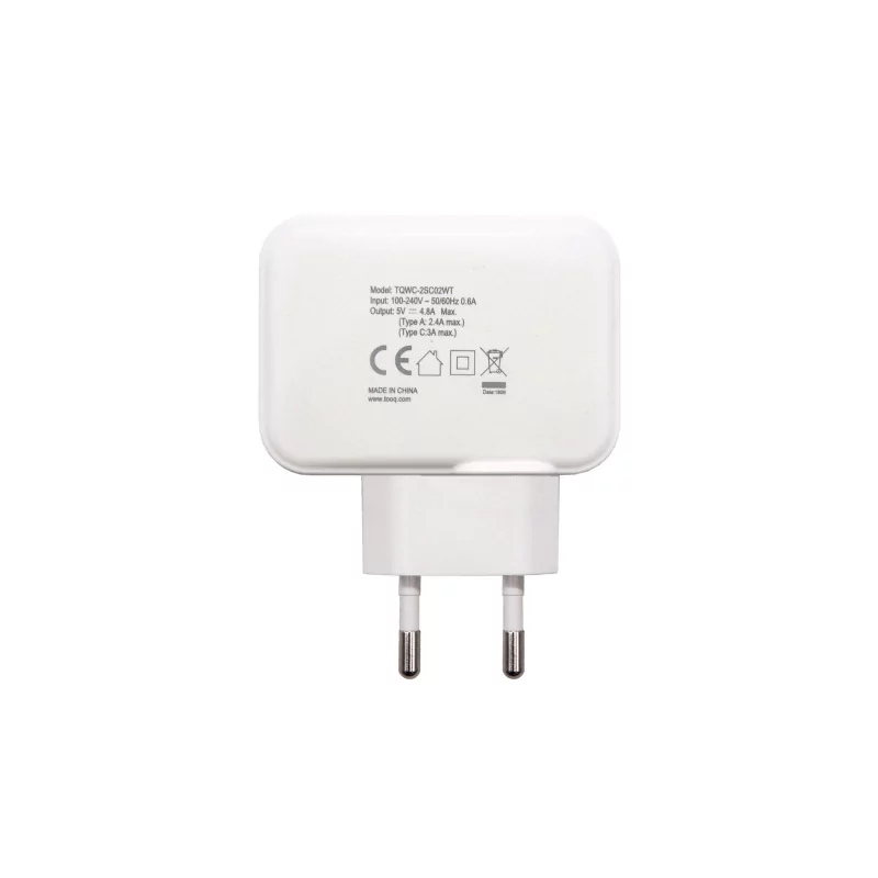 Kontrolsat - TooQ Dual Charger - USB-C - 27W - White - TQWC-2SC02WT