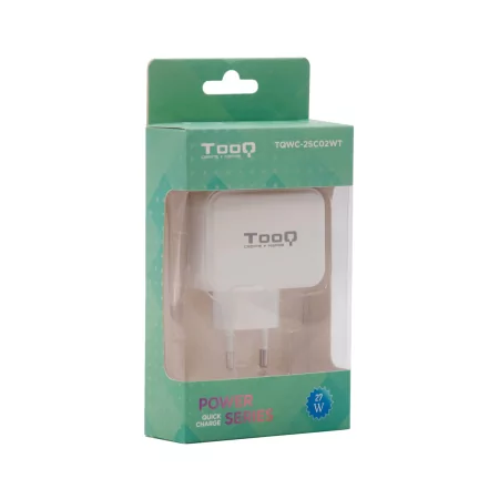 Kontrolsat - Carregador Duplo TooQ - USB-C - 27W - Branco - TQWC-2SC02WT Kontrolsat - Carregador Duplo TooQ - USB-C - 27W - Branco - TQWC-2SC02WT