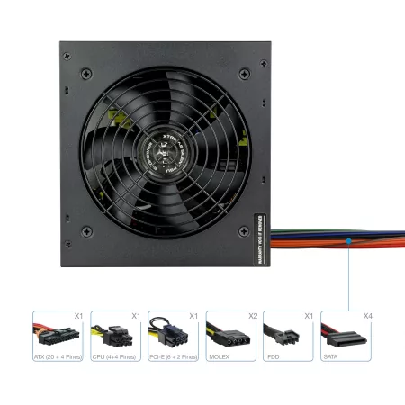 Kontrolsat - TooQ Power Supply - Ecopower II - ATX 550W - TQEP-550SP