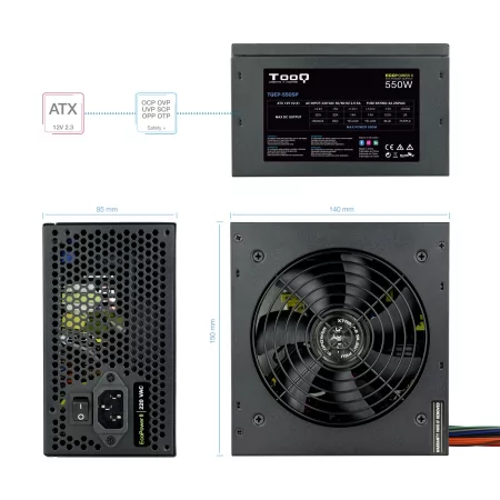 Kontrolsat - TooQ Power Supply - Ecopower II - ATX 550W - TQEP-550SP