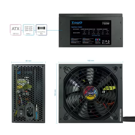 Kontrolsat - TooQ Power Supply - ATX 750W - TQAPOLO-750SP Kontrolsat - TooQ Power Supply - ATX 750W - TQAPOLO-750SP