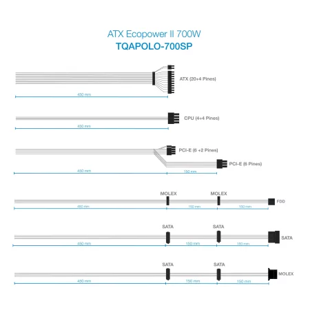 Kontrolsat - TooQ Power Supply - ATX 700W - TQAPOLO-700SP