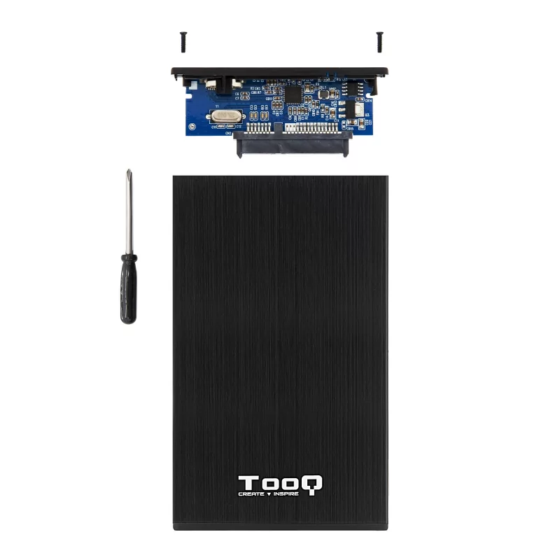 Kontrolsat - TooQ External Box - For HDD/SSD Disks - 2.5" - Black - TQE-2527B