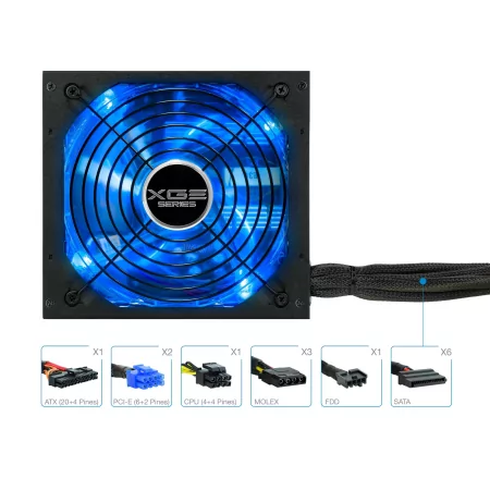Kontrolsat - TooQ Xtreme Gaming Power Supply - Energy II - 800W - W/ Led - TQXGEII-800SAP Kontrolsat - TooQ Xtreme Gaming Power Supply - Energy II - 800W - W/ Led - TQXGEII-800SAP