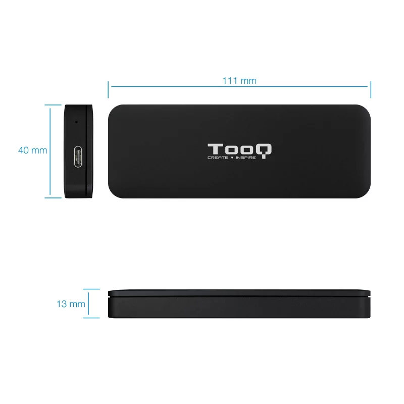 Kontrolsat - Caixa Externa TooQ - P/ SSD M.2 NVMe PCIe - TQE-2280B