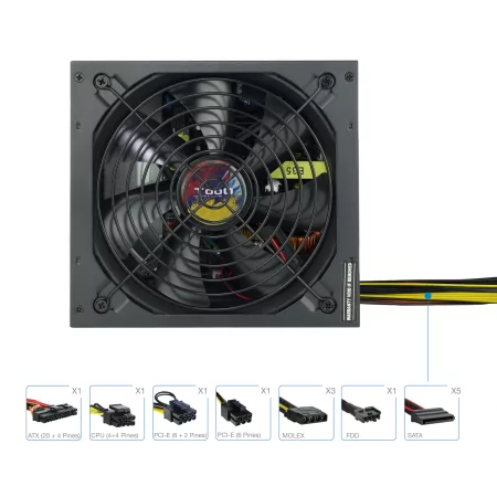 Kontrolsat - TooQ Power Supply - ATX 600W - PFC - TQAPOLO-600SP