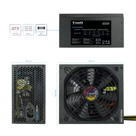 Kontrolsat - TooQ Power Supply - ATX 600W - PFC - TQAPOLO-600SP