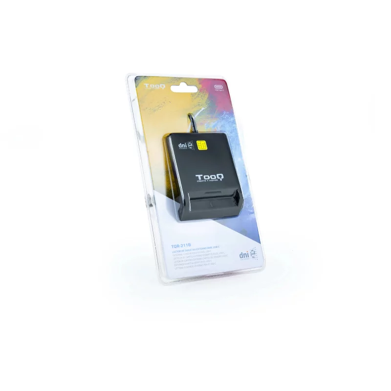 Kontrolsat - Leitor de Cartões TooQ - DNIe SIM DNIe SIM USB-C - Preto - TQR-211B
